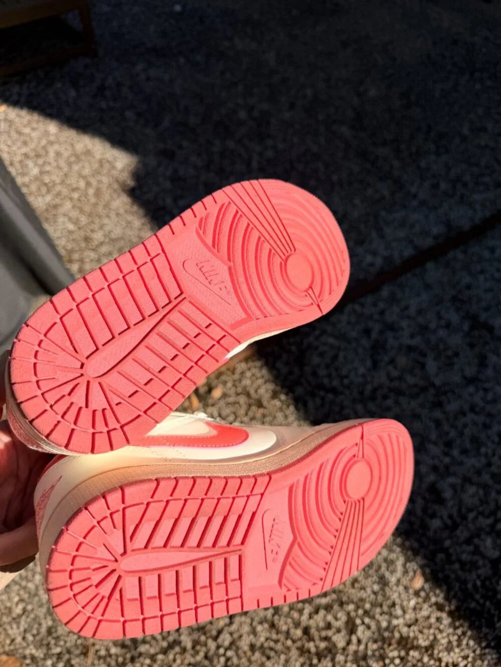 Nike Air Jordan 1 Low Women's Sneakers – White/Pink